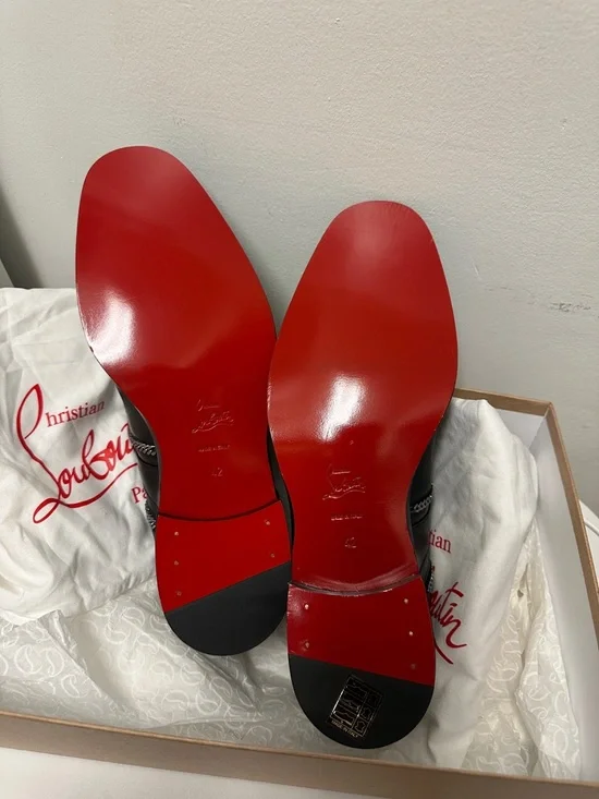 Christian Louboutin MONKOCHAIN Single-Monk strap Leather Chain Loafers (Men : 9) - Picture 10 of 17